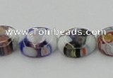 CLG515 16 inches 10mm flat round lampwork glass beads wholesale