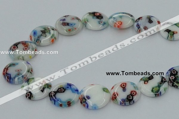 CLG519 16 inches 20mm flat round lampwork glass beads wholesale