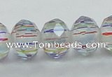 CLG52 13 inches 9*12mm faceted rondelle handmade lampwork beads