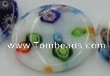 CLG520 16 inches 25mm flat round lampwork glass beads wholesale