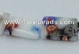 CLG521 16 inches 10*14mm rectangle lampwork glass beads wholesale