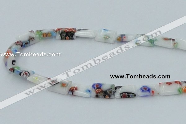 CLG521 16 inches 10*14mm rectangle lampwork glass beads wholesale