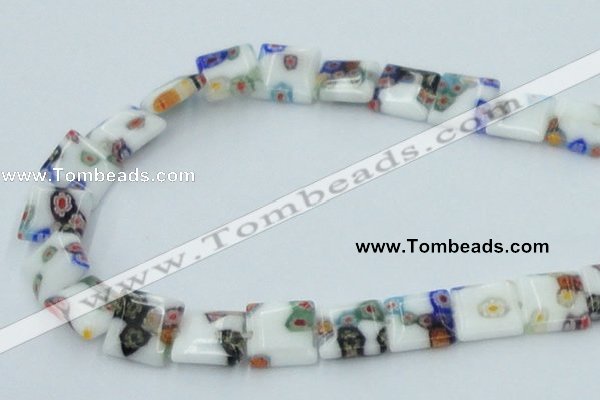 CLG522 16 inches 12*12mm square lampwork glass beads wholesale