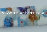 CLG523 16 inches 14*14mm square lampwork glass beads wholesale