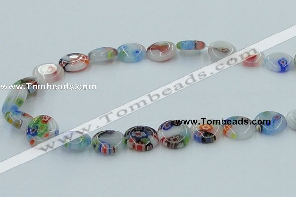 CLG527 16 inches 12mm flat round lampwork glass beads wholesale