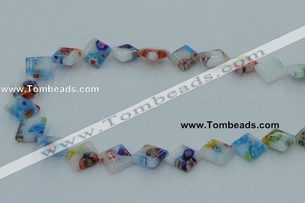 CLG529 16 inches 10*10mm diamond lampwork glass beads wholesale