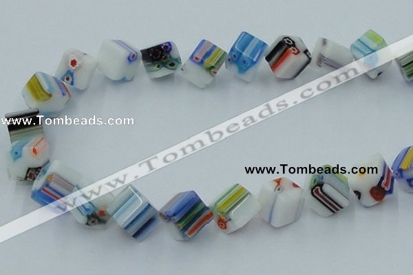 CLG530 16 inches 10*10mm cube lampwork glass beads wholesale