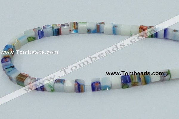 CLG531 16 inches 6*6mm cube lampwork glass beads wholesale