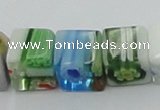 CLG532 16 inches 8*8mm cube lampwork glass beads wholesale