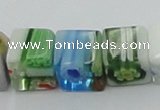 CLG532 16 inches 8*8mm cube lampwork glass beads wholesale