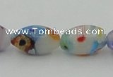 CLG537 16 inches 8*12mm rice lampwork glass beads wholesale