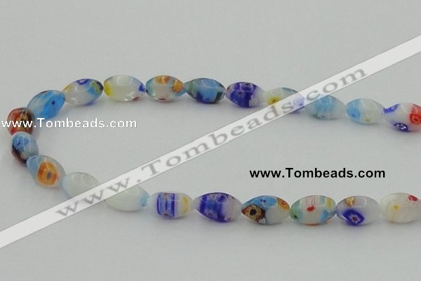 CLG537 16 inches 8*12mm rice lampwork glass beads wholesale