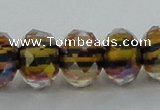 CLG54 13 inches 9*12mm faceted rondelle handmade lampwork beads