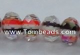 CLG55 13 inches 9*12mm faceted rondelle handmade lampwork beads