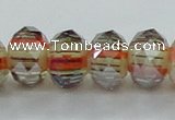 CLG56 13 inches 9*12mm faceted rondelle handmade lampwork beads