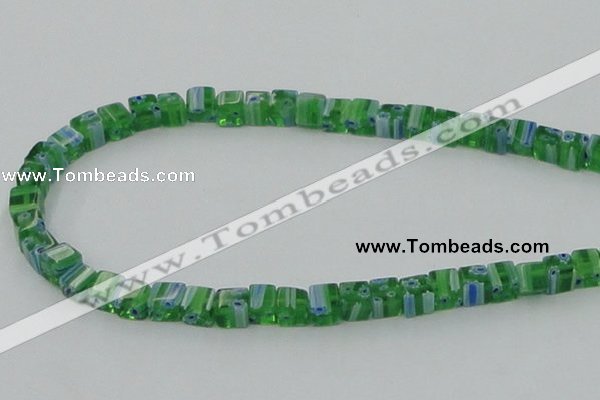 CLG561 16 inches 6*6mm cube lampwork glass beads wholesale