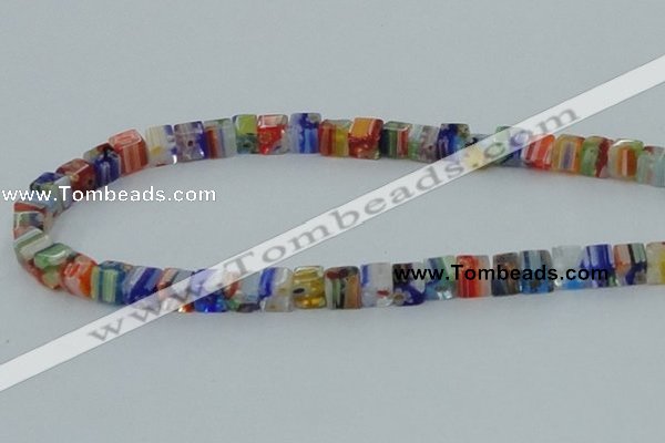 CLG562 16 inches 6*6mm cube lampwork glass beads wholesale