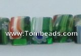 CLG563 16 inches 8*8mm cube lampwork glass beads wholesale