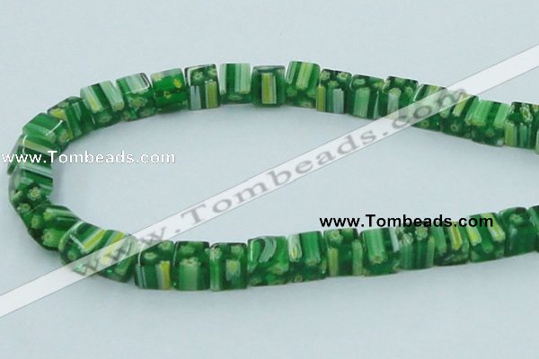 CLG565 16 inches 8*8mm cube lampwork glass beads wholesale