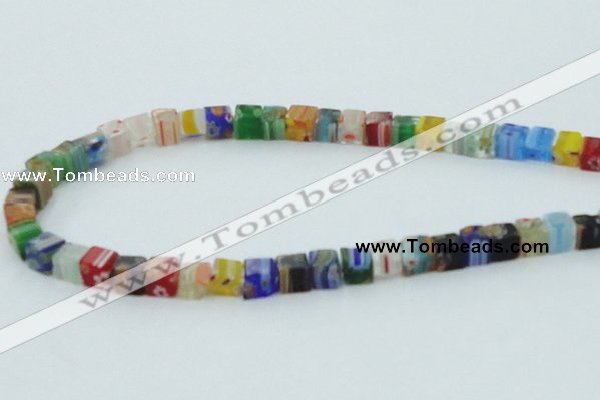 CLG566 16 inches 6*6mm cube lampwork glass beads wholesale