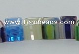 CLG567 16 inches 8*8mm cube lampwork glass beads wholesale