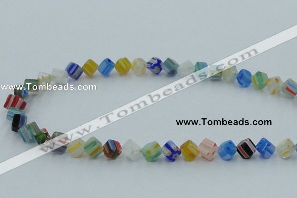 CLG568 16 inches 6*6mm cube lampwork glass beads wholesale