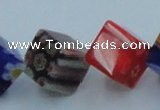 CLG570 16 inches 10*10mm cube lampwork glass beads wholesale