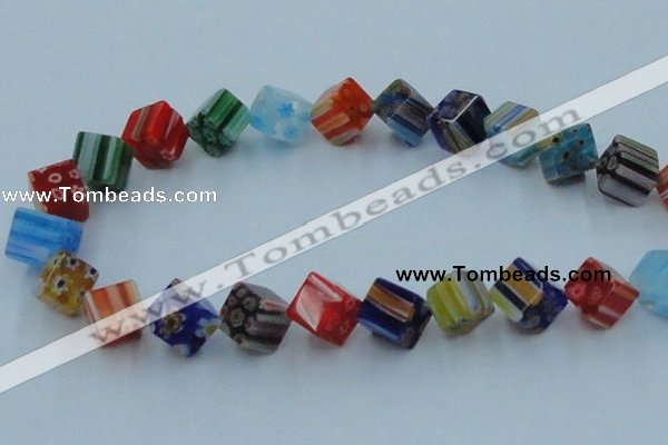 CLG570 16 inches 10*10mm cube lampwork glass beads wholesale