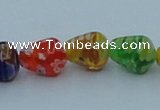 CLG572 16 inches 8*11mm teardrop lampwork glass beads wholesale