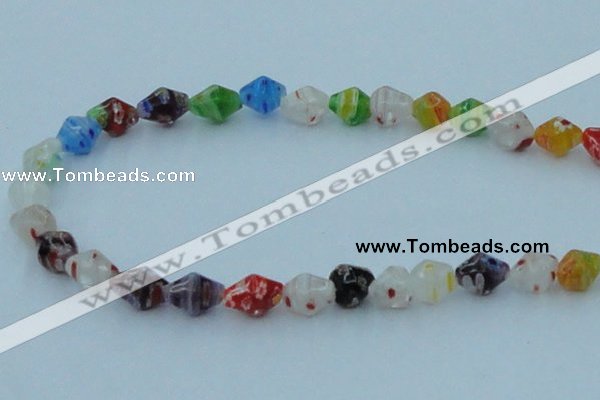 CLG577 16 inches 8*10mm rice lampwork glass beads wholesale