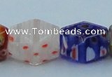 CLG578 16 inches 10*15mm faceted cuboid lampwork glass beads