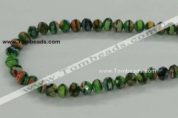 CLG58 15 inches 8*10mm faceted rondelle handmade lampwork beads