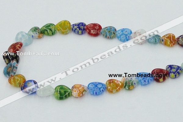 CLG580 16 inches 12*12mm heart lampwork glass beads wholesale