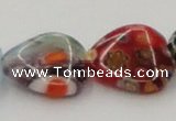 CLG581 16 inches 16*16mm heart lampwork glass beads wholesale