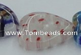 CLG584 16 inches 22*22mm heart lampwork glass beads wholesale