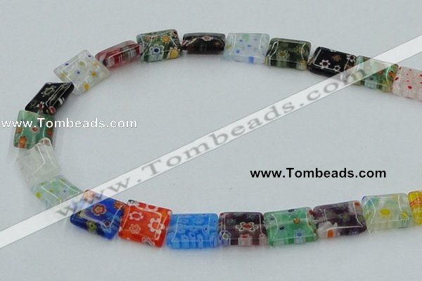 CLG585 16 inches 10*12mm rectangle lampwork glass beads wholesale