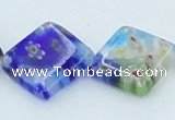 CLG586 16 inches 14*14mm diamond lampwork glass beads wholesale