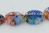 CLG589 16 inches 10*12mm oval lampwork glass beads wholesale