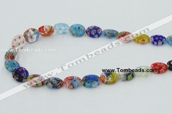 CLG589 16 inches 10*12mm oval lampwork glass beads wholesale