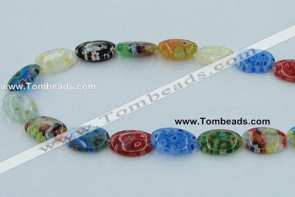 CLG590 16 inches 13*18mm oval lampwork glass beads wholesale