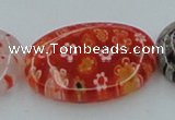 CLG591 16 inches 18*25mm oval lampwork glass beads wholesale