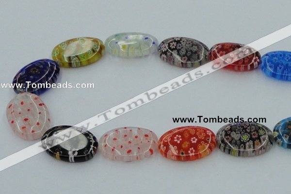 CLG591 16 inches 18*25mm oval lampwork glass beads wholesale