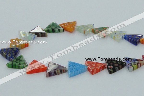 CLG594 16 inches 20*20mm triangle lampwork glass beads wholesale