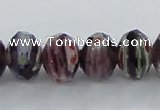 CLG60 15 inches 8*10mm faceted rondelle handmade lampwork beads