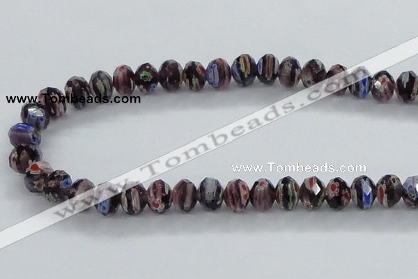 CLG60 15 inches 8*10mm faceted rondelle handmade lampwork beads