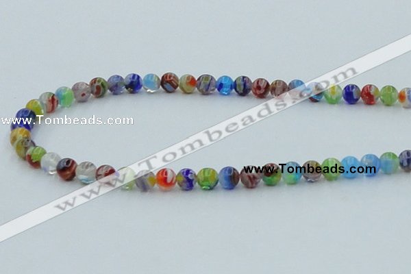 CLG600 16 inches 6mm round lampwork glass beads wholesale