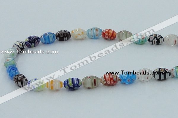 CLG609 5PCS 16 inches 8*12mm rice lampwork glass beads wholesale