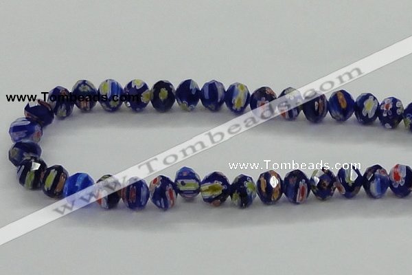 CLG61 15 inches 8*10mm faceted rondelle handmade lampwork beads