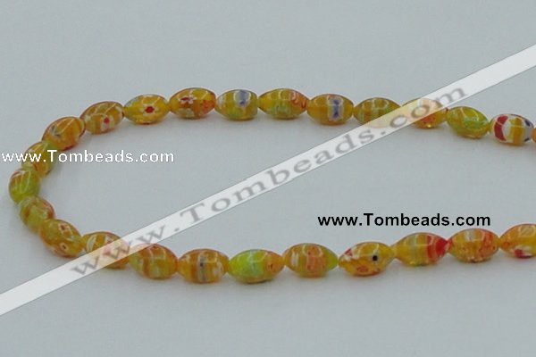 CLG610 5PCS 16 inches 7*12mm rice lampwork glass beads wholesale