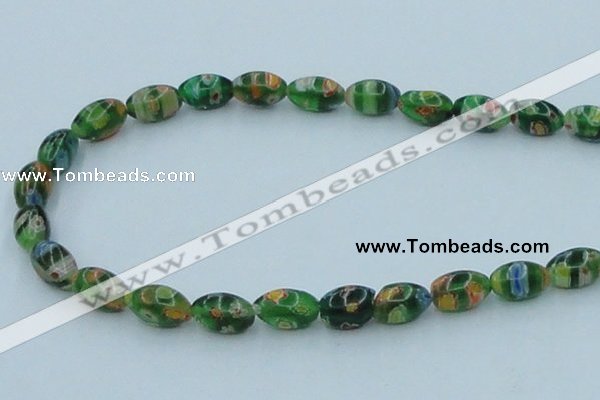 CLG612 5PCS 16 inches 7*12mm rice lampwork glass beads wholesale